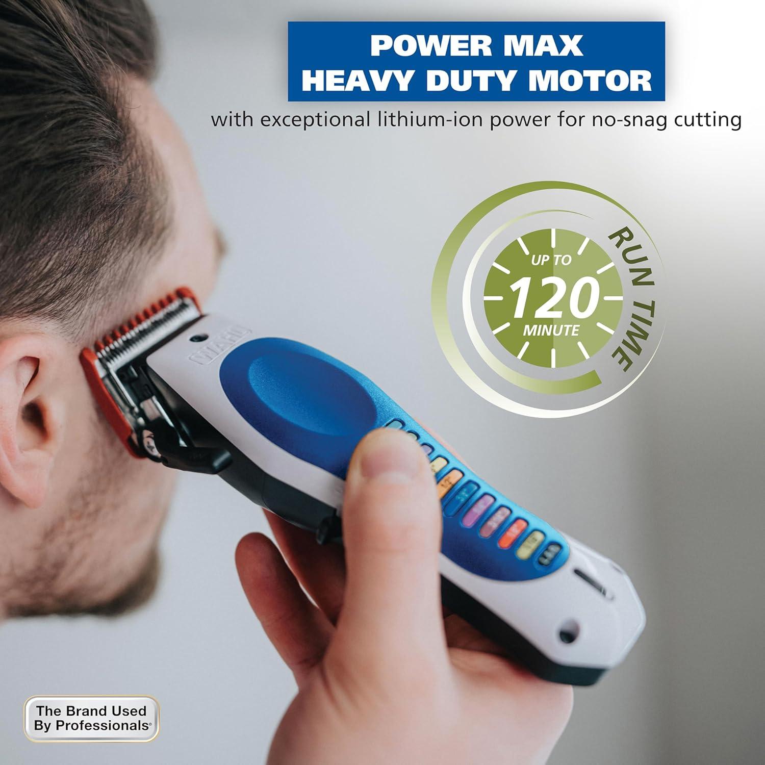 imageWahl Lithium Ion Color Pro Rechargeable Cordless Hair Clippers for Men with Smart Charge Technology and Battery Hair Trimmer for Convenient at Home Haircutting ampamp Touch Ups  Model 3026594