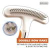 imageWahl 2in1 Combination Double Row Pet Rake with Hair Shedding Blade for Dog or Cat Fur by The Brand Used by Professionals  Model 858424Orange and White