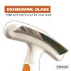 imageWahl 2in1 Combination Double Row Pet Rake with Hair Shedding Blade for Dog or Cat Fur by The Brand Used by Professionals  Model 858424Orange and White