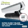 imageWahl Aqua Blade Rechargeable WetDry LithiumIon Deluxe Beard Trimmer for Men  Interchangeable Heads for Detailing Hair Mustache and Body Grooming  Model 9899100
