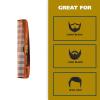 imageWahl Beard Mustache ampamp Hair Pocket Comb for Mens Grooming  Handcrafted ampamp Hand Cut with Cellulose Acetate  Smooth Rounded Tapered Teeth  Model 3324Brown