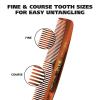 imageWahl Beard Mustache ampamp Hair Pocket Comb for Mens Grooming  Handcrafted ampamp Hand Cut with Cellulose Acetate  Smooth Rounded Tapered Teeth  Model 3324Brown