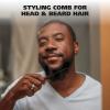 imageWahl Beard Mustache ampamp Hair Styling Comb for Mens Grooming  Handcrafted ampamp Hand Cut with Cellulose Acetate  Smooth Rounded Tapered Teeth  Model 3328