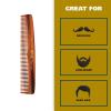 imageWahl Beard Mustache ampamp Hair Styling Comb for Mens Grooming  Handcrafted ampamp Hand Cut with Cellulose Acetate  Smooth Rounded Tapered Teeth  Model 3328