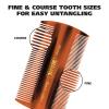 imageWahl Beard ampamp Mustache Wallet Comb for Mens Grooming  Handcrafted ampamp Hand Cut with Cellulose Acetate  Smooth Rounded Tapered Teeth  Model 3327Wallet