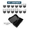 imageWahl Clipper Genuine SecureSNAP Attachment Guard Organization Kit with Hair Clipper Guards 14 Piece Elite Storage Kit Hair Clippers Grey 3291200Grey