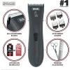 imageWahl Clipper Rechargeable Pet Clipper Kit with Rinseable Stainless Steel Precision Blades for Grooming at Home with Stainless Steel Detangling Comb and Scissors  Model 9179