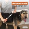 imageWahl Double Sided Dog Shedding Blade with Noslip Grip  Coarse and Fine Teeth for Long Short ampamp Double Coats  Model 858408
