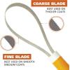 imageWahl Double Sided Dog Shedding Blade with Noslip Grip  Coarse and Fine Teeth for Long Short ampamp Double Coats  Model 858408