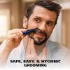 imageWahl Lithium Pen Detail Trimmer with Interchangeable Heads for Nose Ear Neckline Eyebrow ampamp Other Detailing  Rinseable Blades for Hygienic Grooming ampamp Easy Cleaning  Blue  Model 5643400