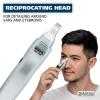 imageWahl Mens Nose Hair Trimmer for Eyebrows Neckline Nose ampamp Ear Hair Precision Detail Trimming with Interchangeable Heads Battery Included  Model 5545400