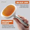 imageWahl Premium Patented Dual Level Sensitive Skin Pet Slicker  Ergonomic handle makes Deshedding Grooming and Brushing Comfortable for you and your Dog or Cat  858500OrangeWhite