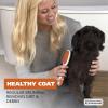 imageWahl Premium Pet Double Sided Pin Bristle Brush with Patented Stacked Pin Design for Dogs  Removes Loose Hair ampamp Stimulates the Skin while Creating a Soft Coat Shine  Model 858501Orange