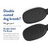 imageWahl Premium Pet Double Sided Pin Bristle Brush with Patented Stacked Pin Design for Dogs  Removes Loose Hair ampamp Stimulates the Skin while Creating a Soft Coat Shine  Model 858501Black and Gray