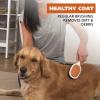 imageWahl Premium Pet Double Sided Pin Bristle Brush with Patented Stacked Pin Design for Dogs  Removes Loose Hair ampamp Stimulates the Skin while Creating a Soft Coat Shine  Model 858501Orange