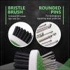 imageWahl Premium Pet Double Sided Pin Bristle Brush with Patented Stacked Pin Design for Dogs  Removes Loose Hair ampamp Stimulates the Skin while Creating a Soft Coat Shine  Model 858501Green