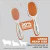 imageWahl Premium Pet Double Sided Pin Bristle Brush with Patented Stacked Pin Design for Dogs  Removes Loose Hair ampamp Stimulates the Skin while Creating a Soft Coat Shine  Model 858501Orange