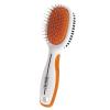imageWahl Premium Pet Double Sided Pin Bristle Brush with Patented Stacked Pin Design for Dogs  Removes Loose Hair ampamp Stimulates the Skin while Creating a Soft Coat Shine  Model 858501Orange