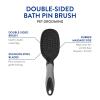 imageWahl Premium Pet Double Sided Pin Bristle Brush with Patented Stacked Pin Design for Dogs  Removes Loose Hair ampamp Stimulates the Skin while Creating a Soft Coat Shine  Model 858501Black and Gray