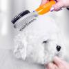 imageWahl Premium Pet Double Sided Pin Bristle Brush with Patented Stacked Pin Design for Dogs  Removes Loose Hair ampamp Stimulates the Skin while Creating a Soft Coat Shine  Model 858501Clear