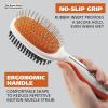 imageWahl Premium Pet Double Sided Pin Bristle Brush with Patented Stacked Pin Design for Dogs  Removes Loose Hair ampamp Stimulates the Skin while Creating a Soft Coat Shine  Model 858501Orange