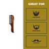 imageWahl Small Mustache Comb for Mens Grooming  Handcrafted ampamp Hand Cut with Cellulose Acetate  Smooth Rounded Tapered Teeth  Model 3323 Brown