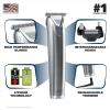 imageWahl Stainless Steel Lithium Ion 20 Slate Beard Trimmer for Men  Electric Shaver Nose Ear Trimmer Rechargeable All in One Mens Grooming Kit  Model 9864Stainless