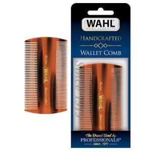 imageWahl Beard ampamp Mustache Wallet Comb for Mens Grooming  Handcrafted ampamp Hand Cut with Cellulose Acetate  Smooth Rounded Tapered Teeth  Model 3327Wallet