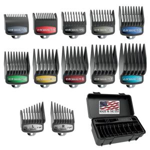 imageWahl Clipper Genuine SecureSNAP Attachment Guard Organization Kit with Hair Clipper Guards 14 Piece Elite Storage Kit Hair Clippers Grey 3291200Color Metal