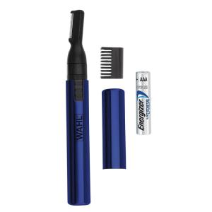 imageWahl Lithium Pen Detail Trimmer with Interchangeable Heads for Nose Ear Neckline Eyebrow ampamp Other Detailing  Rinseable Blades for Hygienic Grooming ampamp Easy Cleaning  Blue  Model 5643400
