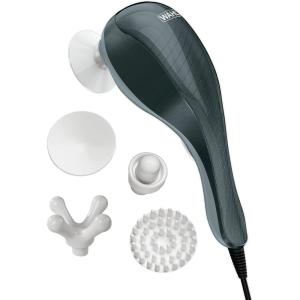 imageWahl Soothing Vibration Corded Massager with 4 Attachment Heads 2 Speed Massage Tool for Pressure ampamp Pain Relief on The Face Neck and Head FSA Eligible Model 4120600Grey