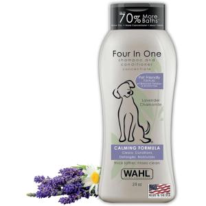 imageWahl USA 4in1 Calming Pet Shampoo for Dogs  Cleans Conditions Detangles ampamp Moisturizes with Lavender Chamomile  Pet Friendly Formula  24 Oz  Model 820000A24 Ounce