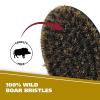 imageWahl Small Travel Beard Brush with 100 Boar Bristles with Firm Natural Hair for Grooming ampamp Styling  Wood Handle for Beards Mustaches Skin ampamp Hair Care  Model 3346Brown