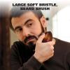 imageWahl Small Travel Beard Brush with 100 Boar Bristles with Firm Natural Hair for Grooming ampamp Styling  Wood Handle for Beards Mustaches Skin ampamp Hair Care  Model 3346Brown