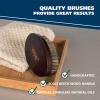 imageWahl Small Travel Beard Brush with 100 Boar Bristles with Firm Natural Hair for Grooming ampamp Styling  Wood Handle for Beards Mustaches Skin ampamp Hair Care  Model 3346Brown