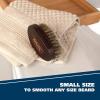 imageWahl Small Travel Beard Brush with 100 Boar Bristles with Firm Natural Hair for Grooming ampamp Styling  Wood Handle for Beards Mustaches Skin ampamp Hair Care  Model 3346Blue