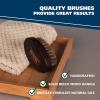imageWahl Small Travel Beard Brush with 100 Boar Bristles with Firm Natural Hair for Grooming ampamp Styling  Wood Handle for Beards Mustaches Skin ampamp Hair Care  Model 3346Blue