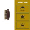 imageWahl Small Travel Beard Brush with 100 Boar Bristles with Firm Natural Hair for Grooming ampamp Styling  Wood Handle for Beards Mustaches Skin ampamp Hair Care  Model 3346Blue