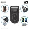 imageWahl Compact Rechargeable Lithium Ion Shaver Kit with Hygienic Rinseable Foils ampamp Cutter Bar with Dual Flexible Foils That Move with The Contours of Your Face  7065