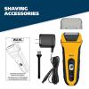 imageWahl Waterproof Rechargeable Electric Shaver with Precision Trimmer for Mens Beard Shaving and Grooming Long Run Time and Quick Charge  Model 7061100Yellow  Black