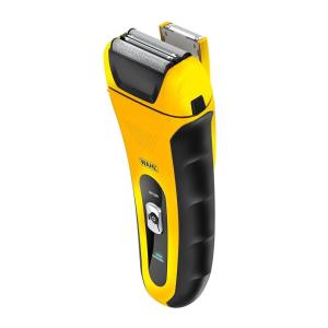 imageWahl Waterproof Rechargeable Electric Shaver with Precision Trimmer for Mens Beard Shaving and Grooming Long Run Time and Quick Charge  Model 7061100Yellow  Black