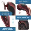imageWahl Deluxe Heat Therapy Massager Corded Rotary Vibratory Massage Tool with 8 Attachments FSA Eligible Model 4344RedBlack