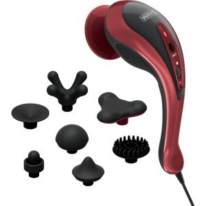 imageWahl Deluxe Heat Therapy Massager Corded Rotary Vibratory Massage Tool with 8 Attachments FSA Eligible Model 4344RedBlack