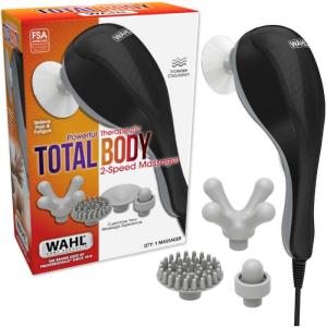imageWahl Total Body Corded Light Vibrating Massager Relieves Pain ampamp Pressure in The Face Neck and Head w 4 Attachment Heads and 2 Massaging Speeds for Increased Circulation FSA Eligible  Model 4259
