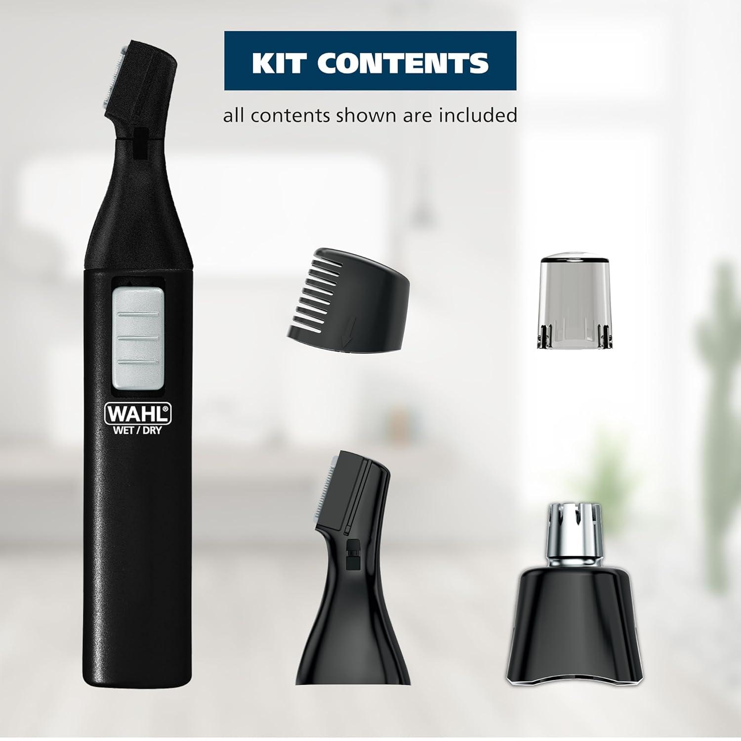 imageWahl Battery Nose Ear ampamp Eyebrow WetDry Personal Nose Hair Trimmer for Men and Women  Model 55672701