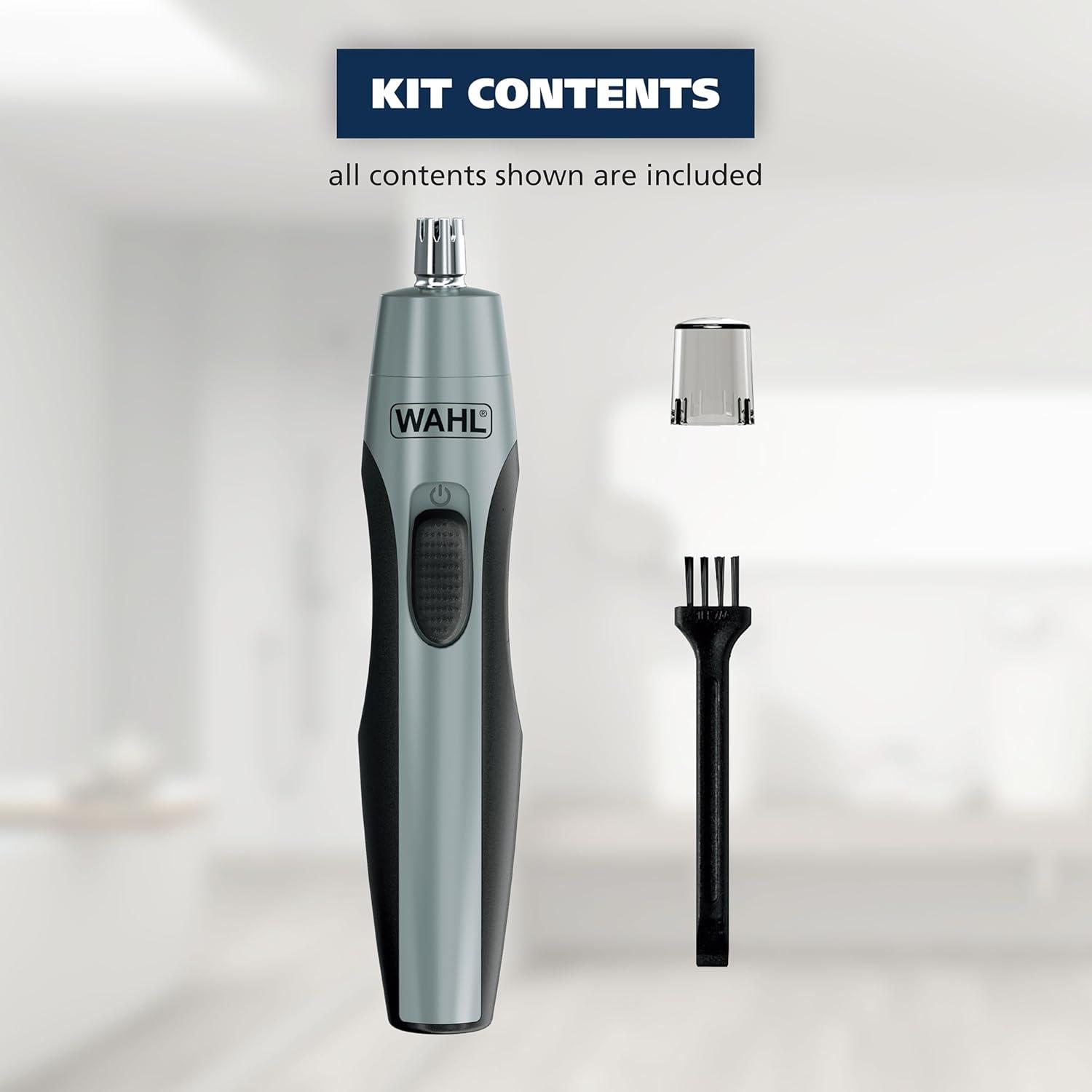 imageWahl Clipper Battery Operated Precision Ear and Nose Hair Trimmer for Men Hygienic Nose Trimmer with Rinseable Blade for Easy Cleaning Perfect for Travel  Model 3026462