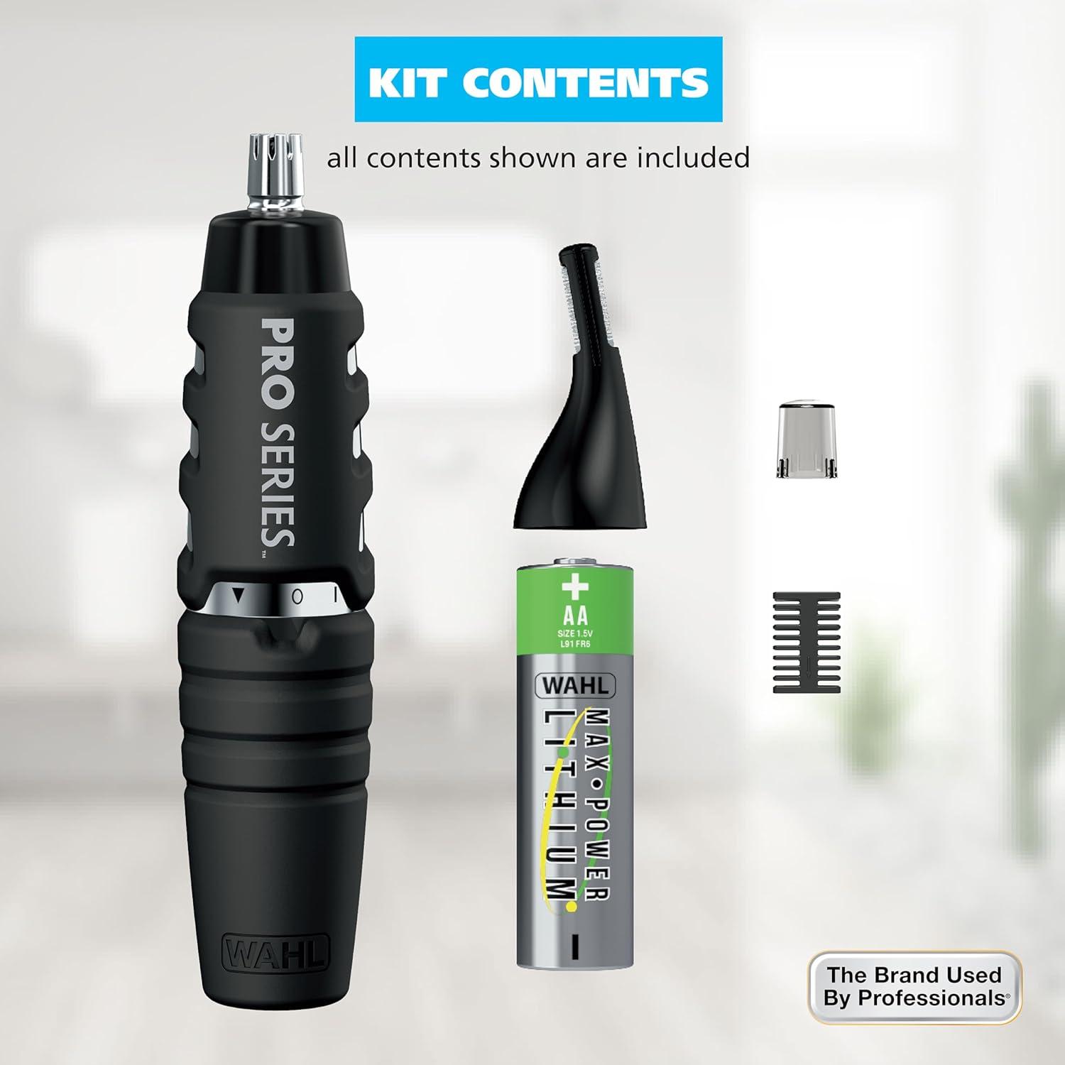 imageWahl DualTech Pro Series 2 in 1 Lithium Battery Dual Sided Eyebrow Trimmer and Nose Hair Trimmer for Men  Model 3025698
