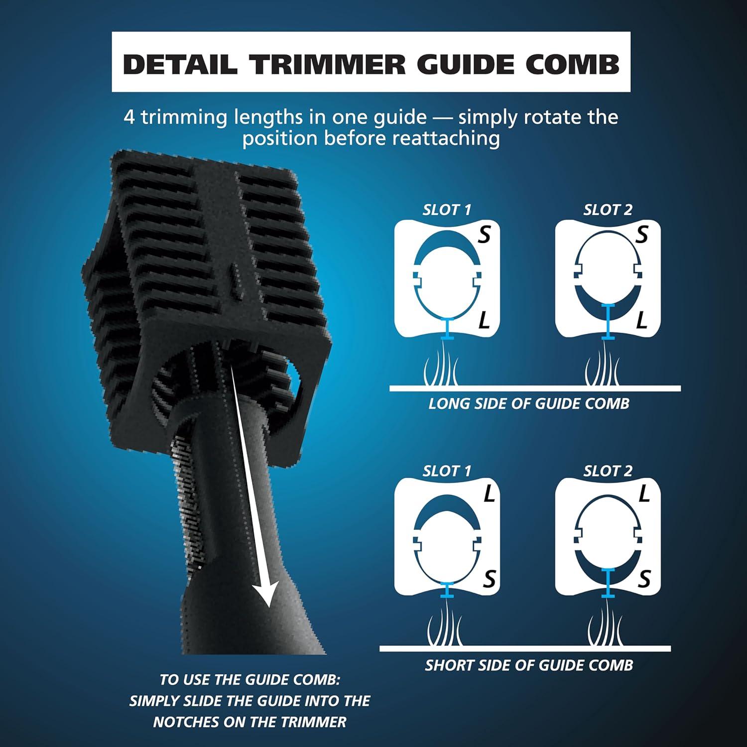 imageWahl DualTech Pro Series 2 in 1 Lithium Battery Dual Sided Eyebrow Trimmer and Nose Hair Trimmer for Men  Model 3025698