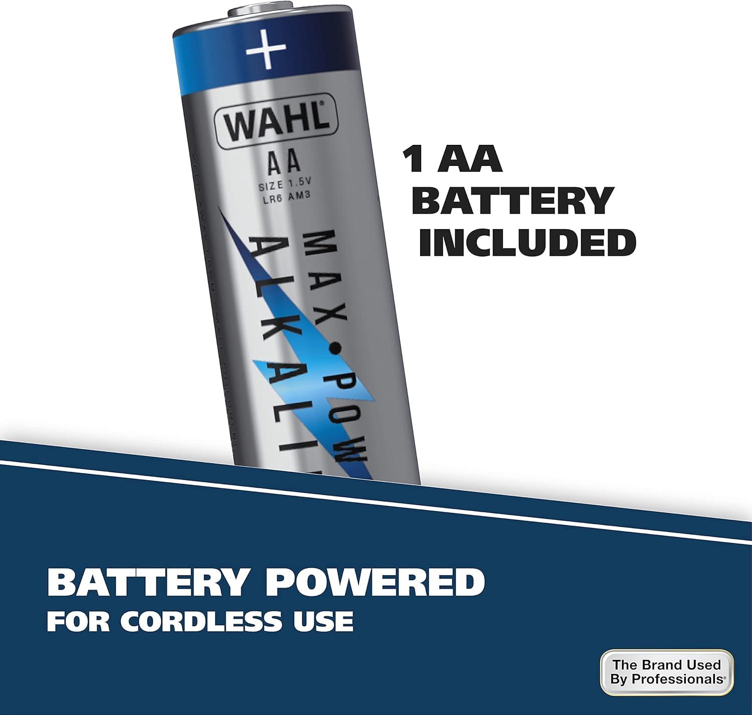 imageWahl Lighted Battery Nose Hair Trimmer for Men ampamp Women Painless Easy to See Nose Ear and Eyebrow Trimming with Built in Light Battery Included  Model 3023283BlackSilver