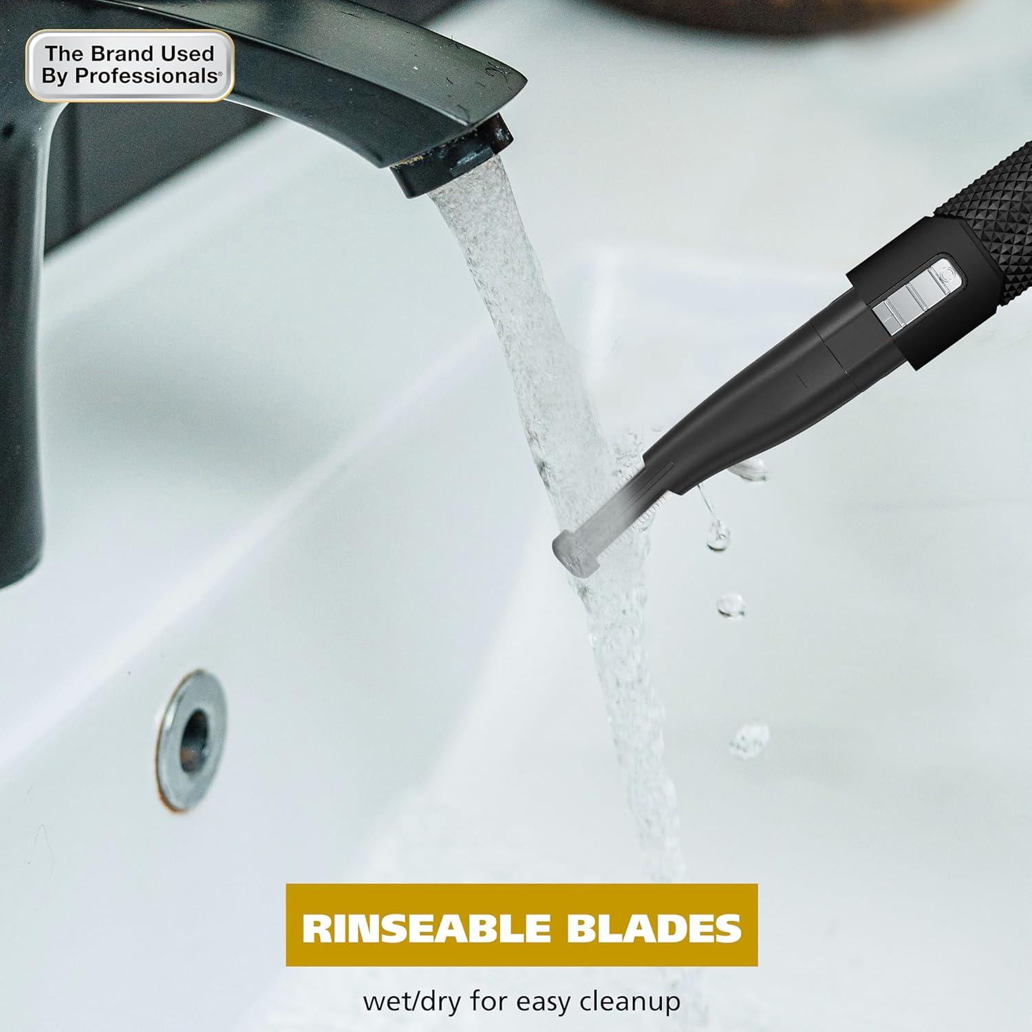 imageWahl Manscaper  2 in 1 Lithium Battery Tactical Dual Sided Eyebrow Trimmer and Nose Hair Trimmer for Men  Model 3023805